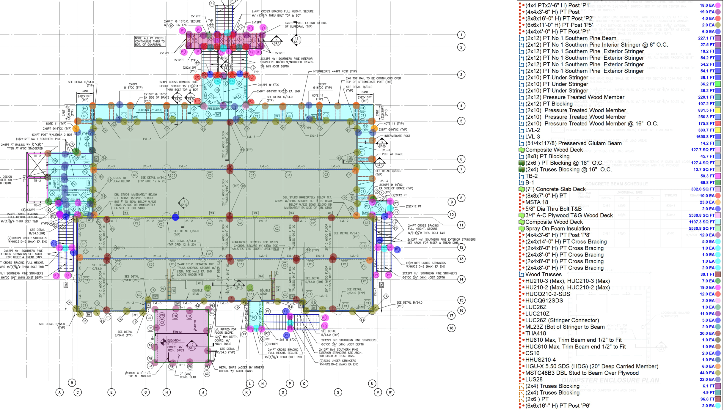 Concrete rebar estimating – Facade2